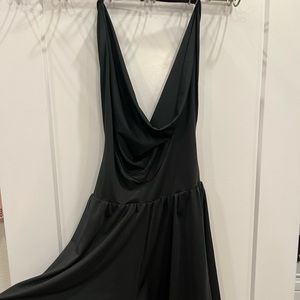 Scoop neck romper with open cross back